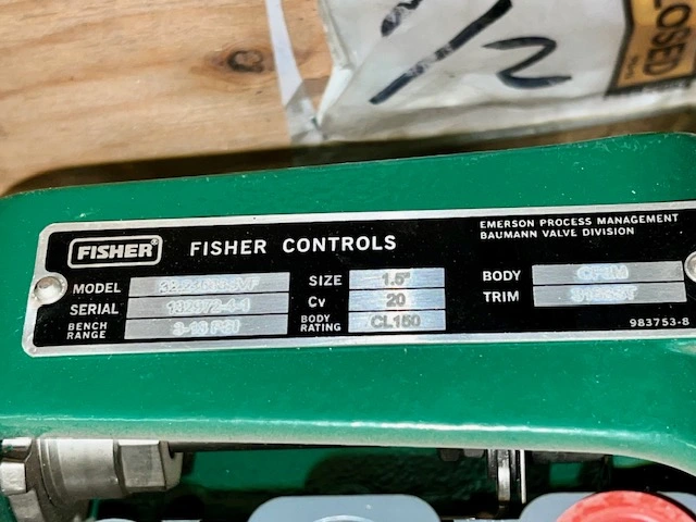 1-1/2″ Fisher Baumann Model 32.24588SVF Control Valve , New Storeroom Spare