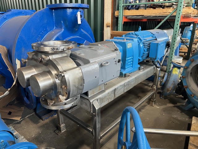 6″ ZM Technologies Stainless Steel Positive Displacement Pump with base, gear reducer and motor