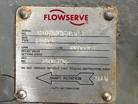 Flowserve 2.5 GRV Gear Pump New Storeroom Spare