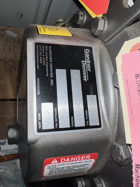 Gardner Denver DuroFlow GGDCBDA Catalog No. 4509 Blower , New Storeroom Spare