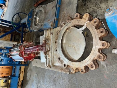 16″ Bray Vaas Stainless Knife Gate Valve Air Operated
