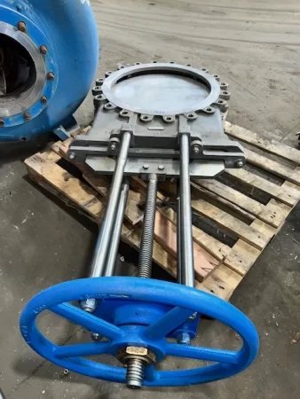 24″ Stainless Steel Hand Wheel Operated Knife Gate Valve