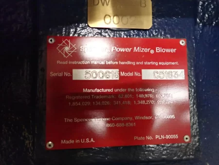 4 Stage Spencer C51634 Power Mizer Blower, New Storeroom Spare