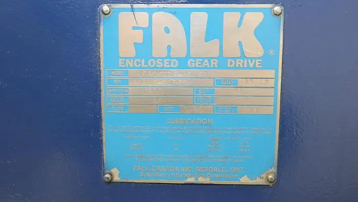Falk 1090FZ2A-30.42 Gear Drive, 30.42/1 Ratio, 1800 Input RPM, 56 Output RPM, 40 HP Service Rating