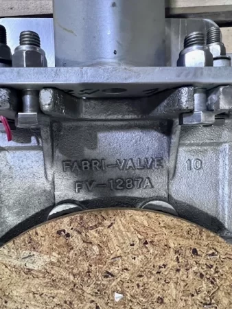 10″ Fabri-Valve Stainless Steel Knife Gate Valve, Air Operated