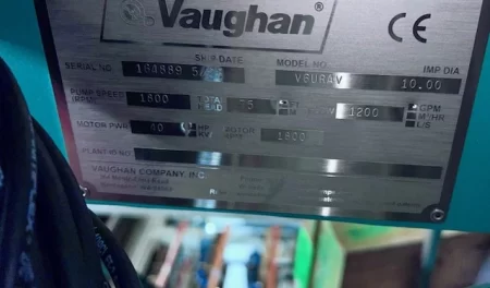 Vaughan V6URAV Vertical Pump, 40HP