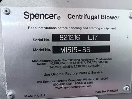 Spencer M1515-SS Centrifugal Blower