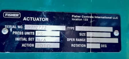 Fisher 1066SR size 75 Pneumatic Actuator