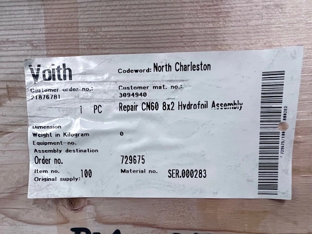 Voith M60 HydroFoil 8×2, New Storeroom Spare