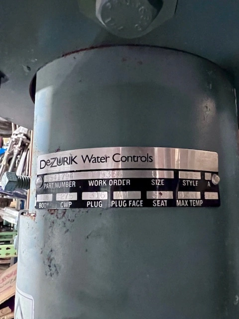 6″ Dezurik PPE Basis Weight Control Valve, New Storeroom Spare