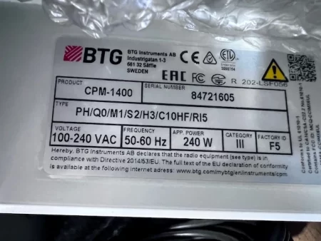 BTG CPM 1400 Rotary Consistency Transmitter Control