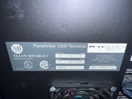 Allen Bradley Cat. No. 2711-TC PanelView 1200 Terminal