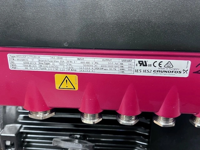 10HP Grundfos CRNE1-23-HS-P-GI-E-HQQE Model A96764924P11831 In-Line Pump
