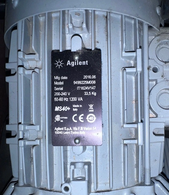 Agilent Technologies X3705-64000 Rotary Vane Pump