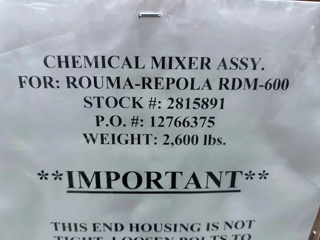 Beloit Rauma Repola RDM600 Titanium Chemical Mixer