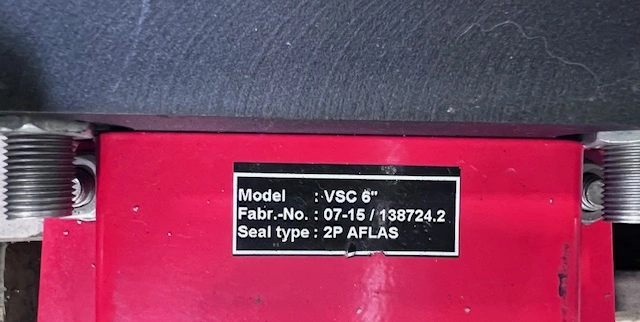 6″ Wey Knife Gate Valve with Pneumatic Actuator, New Storeroom Spare