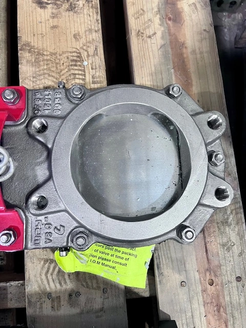 6″ Wey Knife Gate Valve with Pneumatic Actuator, New Storeroom Spare