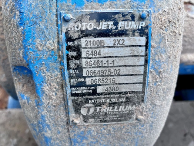 Roto-jet 2100B 2×2 S484 High-Pressure Pump with Base and Motor
