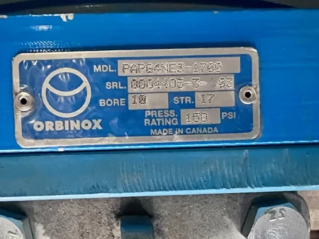 16″ Orbinox Stainless Steel Air Operated Knife Gate Valve