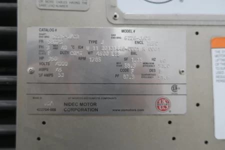 350 hp US Motors 4000V 1785 rpm Unused Condition