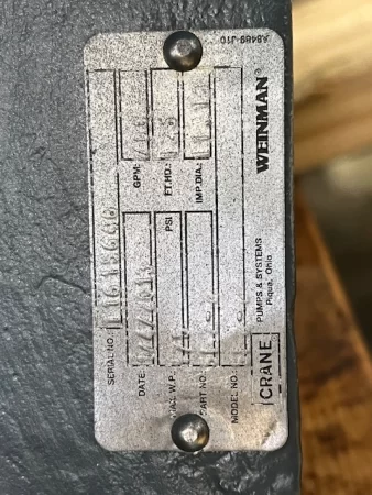 Weinman 5L2 Split Case Pump