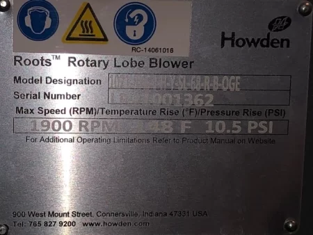 Roots 1021-RAS-J-H-Y-SL-68-R-B-OGE Blower New Storeroom Spare